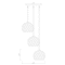 Z-Lite Chloe Chandelier, 3-Light, 20 In.W x 9.5 In.H, Matte Black/Clear 490P10-3R-MB - alternate 3